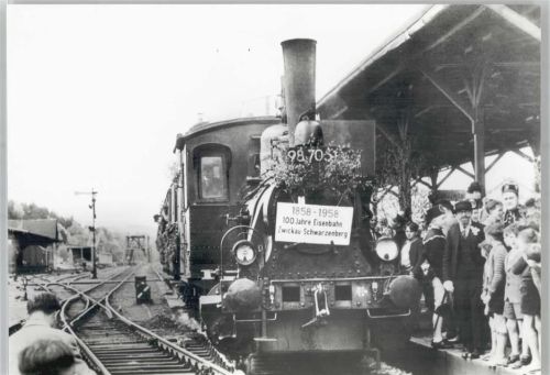 Hartenstein Jubiläumszug Lok 987051 1958
