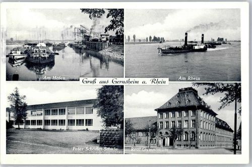 Gernsheim Am Hafen Rhein Schule Gymnasium