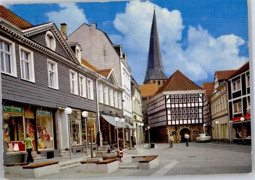 45525 W4320 Hattingen , Ruhr - Untermarkt Altes Rathaus Turm St.Georg Kinderkleidung Handlung