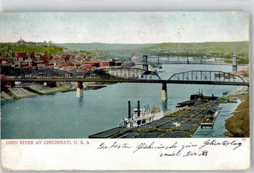 Cincinnati 1906 Ohio River Schiff