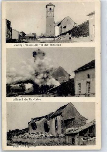 Leintrey Vor und nach der Explosion