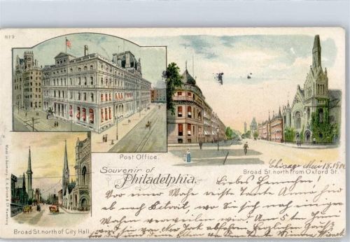 Philadelphia 1902 Postamt Rathaus Oxford Straße
