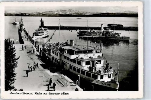 Konstanz Hafen Schweizer Alpen Dampfer Deutschland