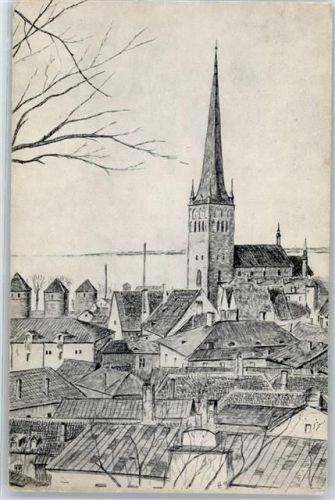 Tallinn Blick zu St. Olaikirche