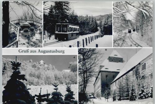 Augustusburg Drahtseilbahn Kunnerstein Winter
