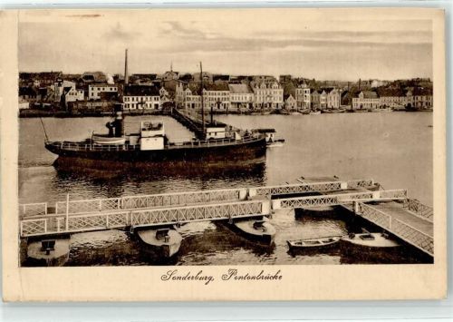 Sonderburg Hafen Pontonbrücke