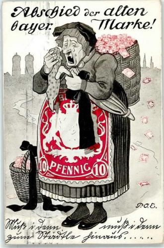 1912 Abschied der bayerischen Marke Frau