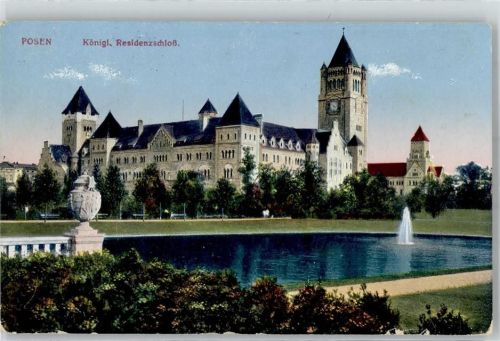 Posen 1915 Schloss Feldpost WK I 6. Kompanie-Ersatz-Bataillon Landwehr Infanterie Rgt.