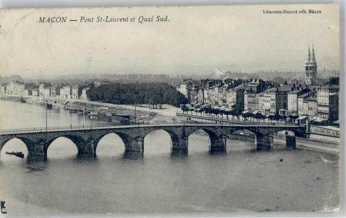 Macon Pont St Laurent et Quai Sud