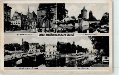 Brandenburg Kürfürstenhaus Steintorturm Havelpartie Brücke