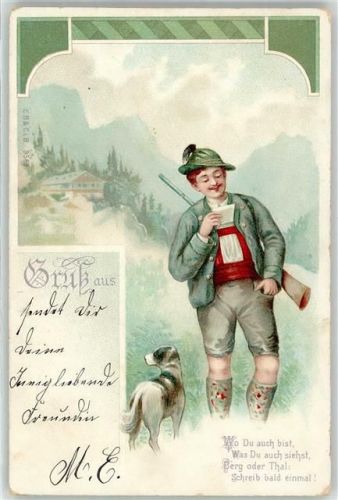 1902 Jäger Hund Poesie