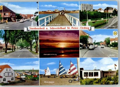 St. Peter-Ording Brücke zum Strand Am Bad Dorfstraße Strandsegler Hotel Ordinger Hof Böhl