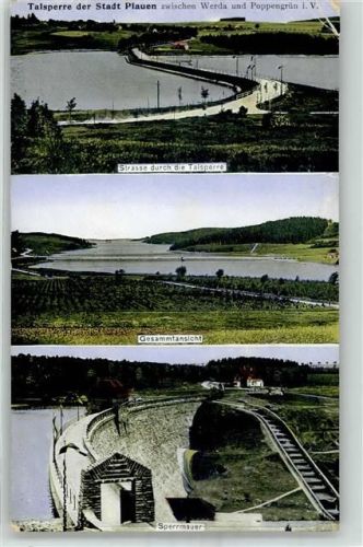 Poppengrün Strasse durch die Talsperre Sperrmauer