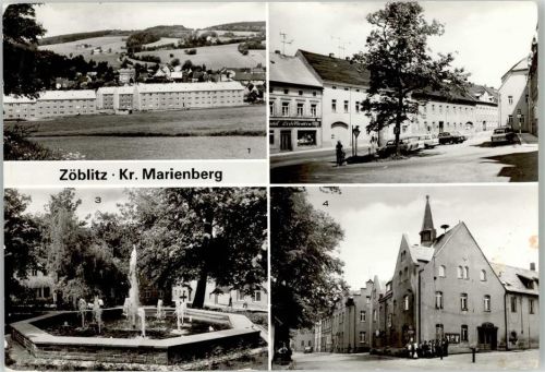 Zöblitz Markt Brunnen Rathaus