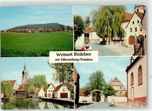Rödelsee Marktplatz Brunnen Teich