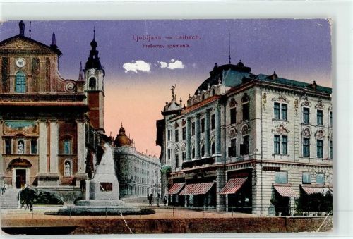 Ljubljana 1918 Denkmal Kirche Feldpost WK I