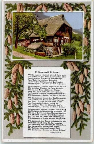 Schwarzwaldhaus Liederkarte