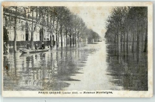 Paris Avenue Montaigne Hochwasser 1910