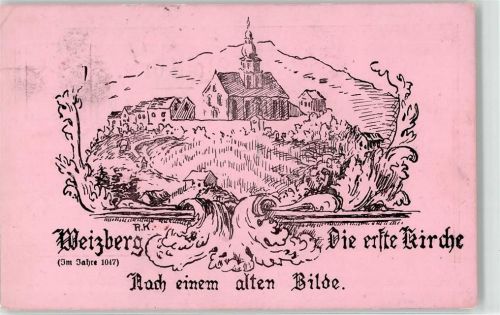 Weißberg Kirche sign. R.K.