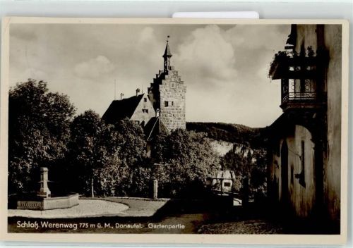 Langenbrunn Donautal Schloss Werenwag Gartenpartie