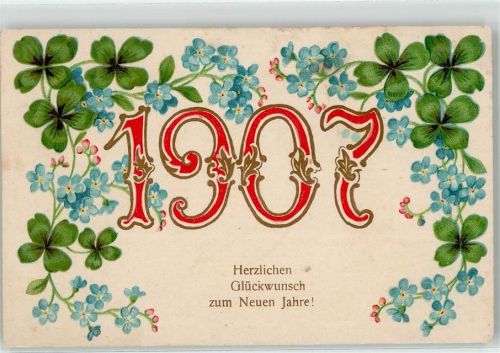 1907 Vergissmeinnicht Kleeblatt