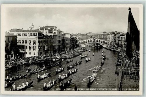 Venezia Canal Grande Ponte di Rialto La Regata