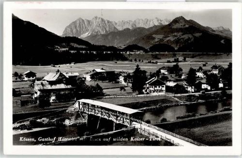 Kössen Gasthaus Hüttwirt Brücke