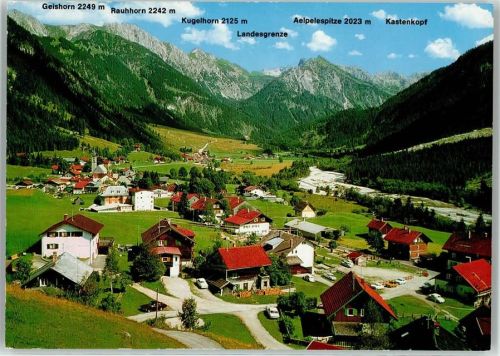 Hinterstein Landesgrenze Berg Geishorn Rauhhorn Kugelhorn Älpelespitze und Kastenkopf