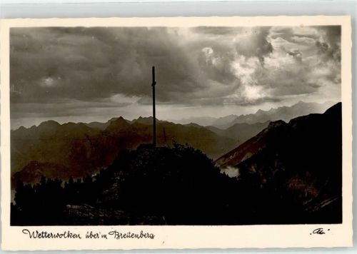 Pfronten Wetterwolken über dem Breitenberg Füssener Berge Zugspitze