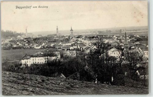 Deggendorf 1909 Blick vom Gaisberg