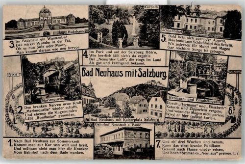 Bad Neuhaus Marienquelle Badehaus Kurpark Bahnhof Schloßhotel Quelle