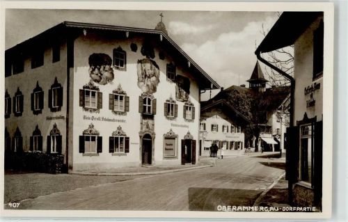 82487 W8103 Oberammergau - Schuhmacher Haus Dorfstrasse