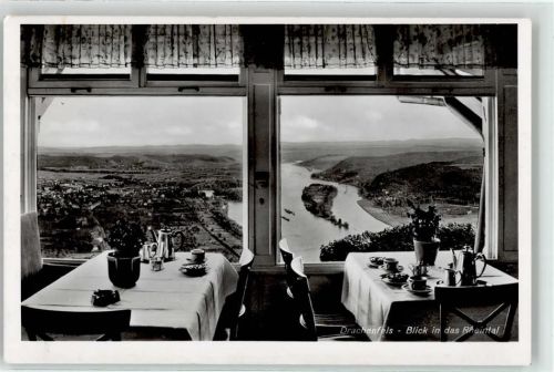 Königswinter Hotel Gasthaus Auf dem Drachenfels Blick ins Rheintal