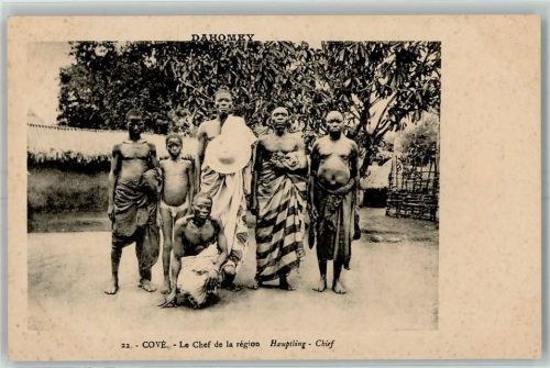 Cove Dahomey Le Chef de la region Häuptling