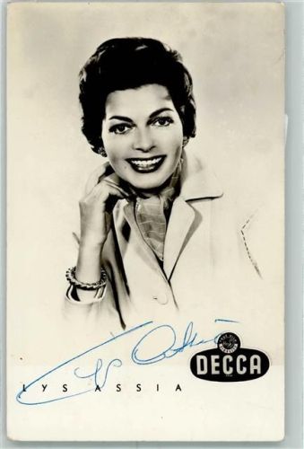 Lys Assia Autogramm origin. Unterschrift