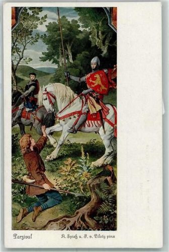 Parzival Jagd Pferd Fahne Schild Schwert Speer Serie 247 No.4418