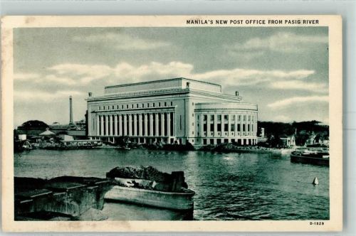 Manila - West Indische Inseln New Post Office from Pasig River
