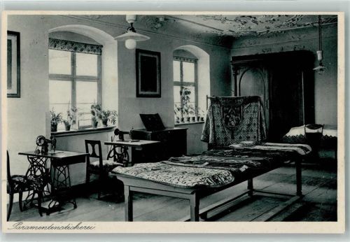 Wettenhausen Unterrichts- und Erziehungsanstalt der Dominikanerinnen Paramentenstickerei Nähmaschine