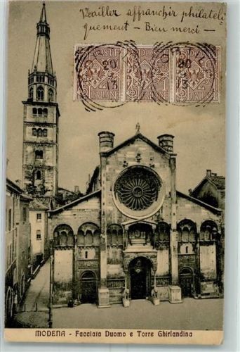 Modena 1913 Facciata del Duomo Torre Ghirlandina