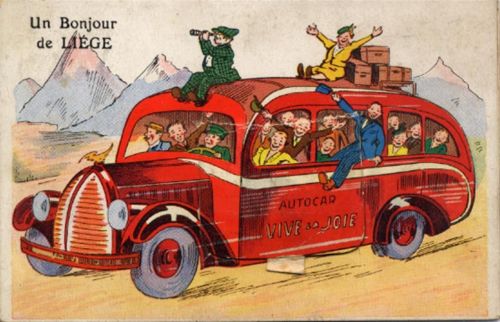Liege Lüttich (Belgien) Leporello Omnibus I-II (Stauchung)