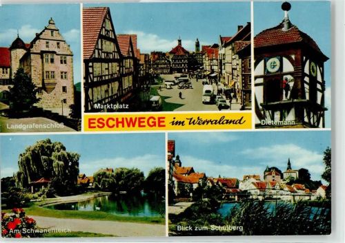 Eschwege Landgrafenschloß Marktplatz Symbolfigur Dietemann Kunstuhr