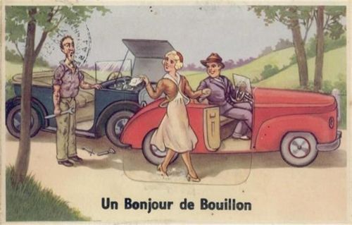 Bouillon Bouillon (Belgien) Leporello II- (Reißnagelloch, Klebereste VS, Stauchung)