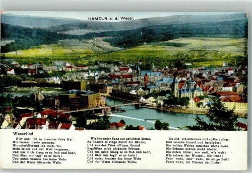 Hameln Weserlied Lieder AK