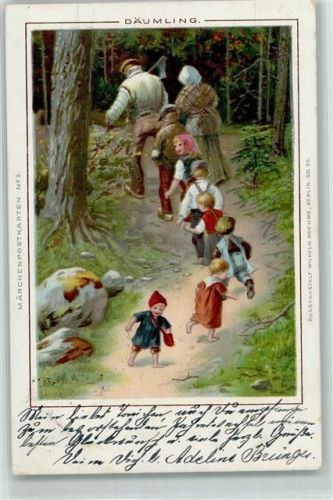 1898 Däumling Familie Wald Axt