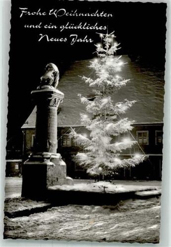 Berching Denkmal Weihnachten Neujahr Winter Ort handschriftlich Foto Original aus Archiv eines Ansichtskartenverlags