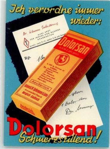 Bergisch Gladbach Medizin Dolorsan Johann G.W. Opfermann und Sohn Arzneimittel-Fabrik