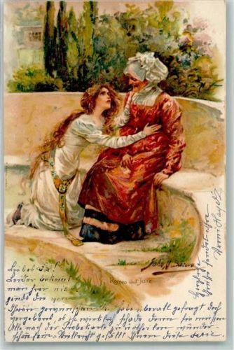 1900 Serie Romeo und Julia sign. John H. Bacon AK