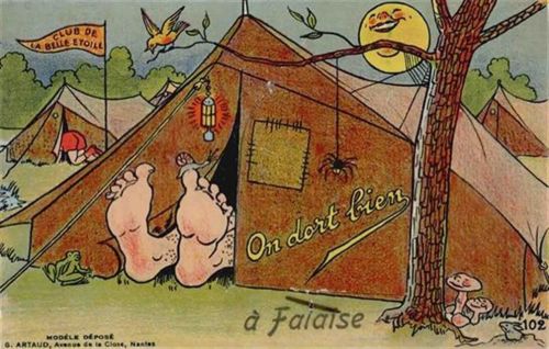 Falaise Falaise (Frankreich) Leporello, auf dem Zeltplatz I-II