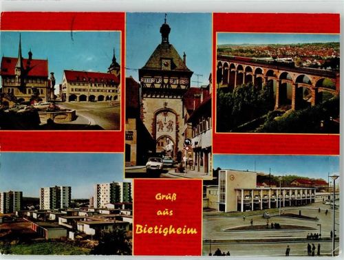 Bietigheim Viadukt Tor Hochhaus Brunnen