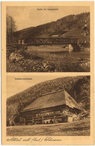 Albtal Schwarzwaldhaus Brücke Immenreich